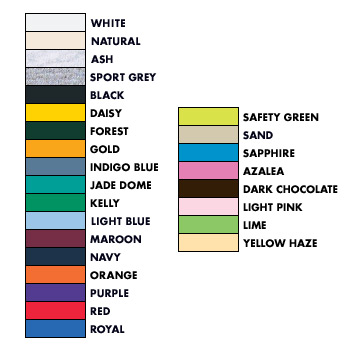 Gildan G8000 Color Chart