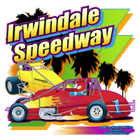 irwindale speedway tshirt artwork, custom race track art