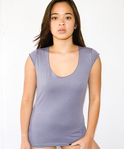6322 American Apparel Sheer Jersey 2-Sided Top