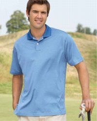 A19 adidas MEN'S ClimaCool Classic Stripe Golf Shirt, Polo Shirt
