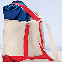 HS601, Cotton Canvas Medium Boater Tote Bag