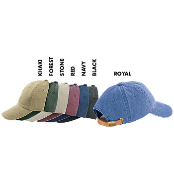 HS501 HARVARD SQUARE Six Panel Low Profile Garment Washed Pigment Dyed Twill Cap