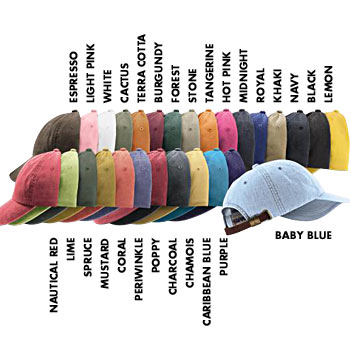 LP101 Adams Cap Six Panel Low Profile Pigment-Dyed Cap