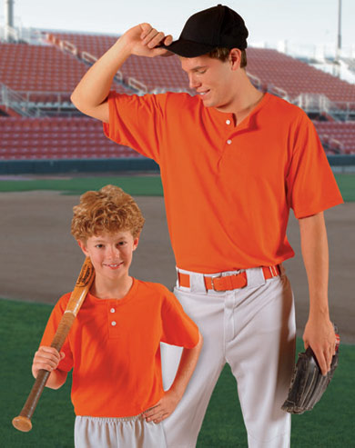 T1003 Two Button Placket Baseball Jersey
