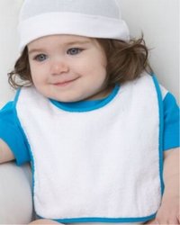 Purchase the 1003 Rabbit Skins 100% Cotton Terry Snap Bib in many customziable colors at StellarApparel.com