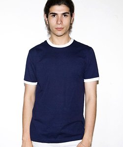 2410 American Apparel Fine Jersey Shortsleeve Ringer T