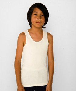 3208org American Apparel Organic Youth 2x2 Rib Tank