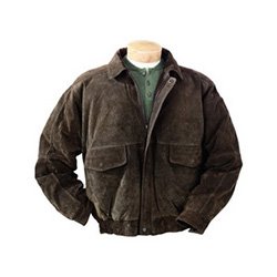 Burk's Bay Brown Suede Bomber Jacket style 1031 at Stellar Apparel