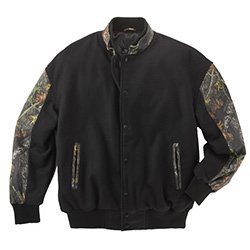 Burk's Bay Wool and Leather Mossy Oak Jacket style 5399 at Stellar Apparel