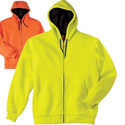 High Vis Sweatshirt - Hooded with Thermal Lining