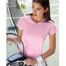 Champion Ladies' Wicking V-Neck Tee is at Stellar Apparel