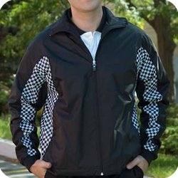 JAKK Checkered Trim Racing Pit Crew Jacket