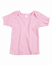 R3400 Rabbit Skins 100% Infant 1 X 1 Rib Lap Shoulder Tee